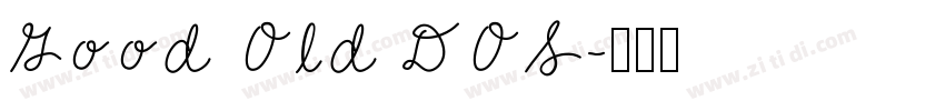 Good Old DOS字体转换